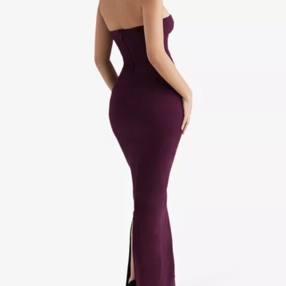NEW House of CB shoulderless maxi dress Size S #1632 - Picture 4 of 9